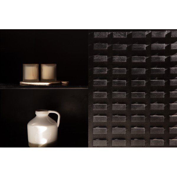 Cassettiera nera in mango massiccio 200x80x40 cm Inaya – MOME-image-2