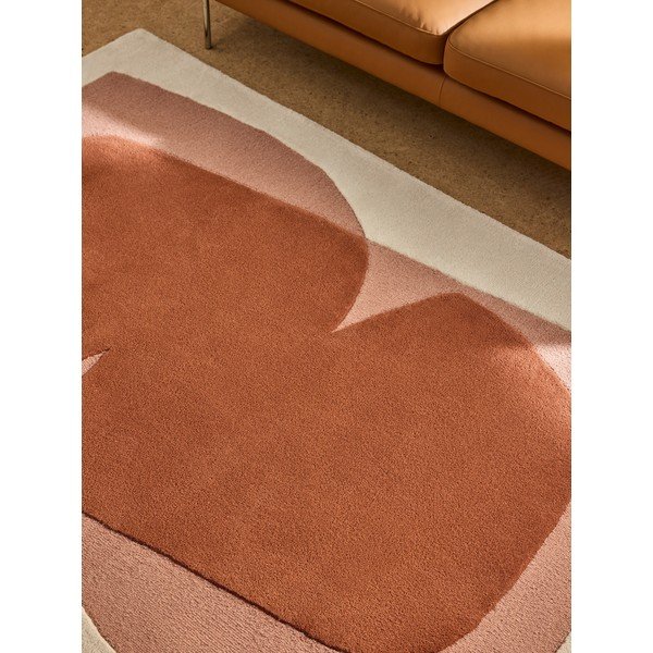 Tappeto arancione/beige in lana tessuto a mano 120x170 cm Kinney – MADE-image-3