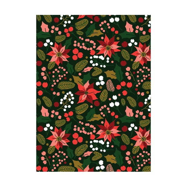 5 fogli di carta da regalo, 50 x 70 cm Winter Floral - eleanor stuart