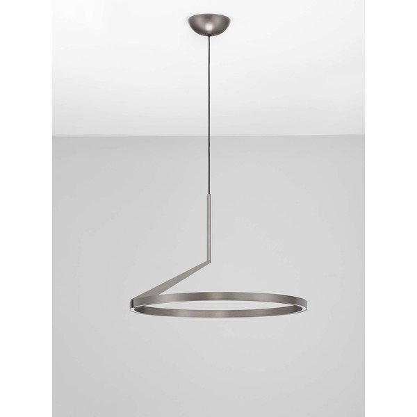 Lampadario LED argentato in alluminio con intensità regolabile ø 60 cm Tilia – Nova Luce-image-4