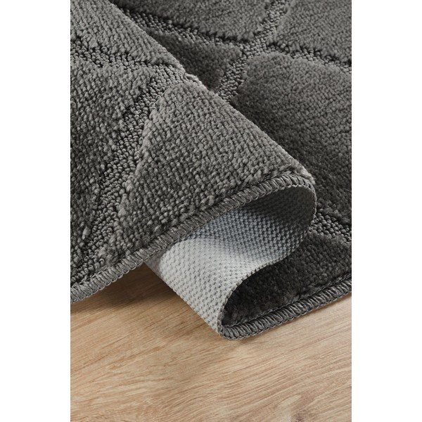 Set di tappetini per il bagno color antracite 2 pz 50x80 cm Cizgili – Foutastic-image-2