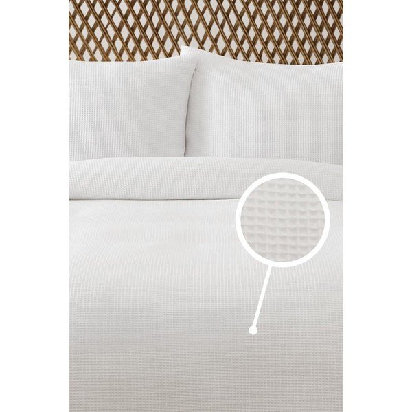 Copriletto bianco 200x220 cm Waffle - Mijolnir-image-1
