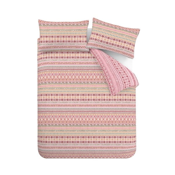 Biancheria da letto in flanella rossa per letto matrimoniale 200x200 cm Fair isle - Catherine Lansfield-image-2