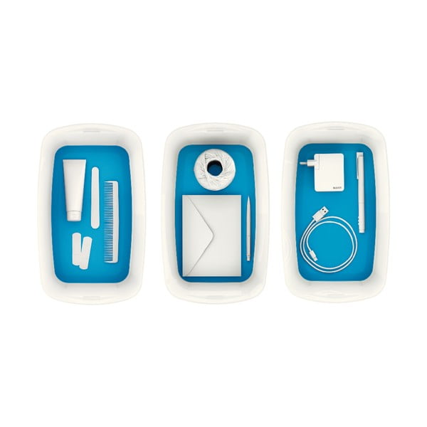 Contenitore bianco e blu con coperchio Office, volume 5 l MyBox - Leitz-image-2