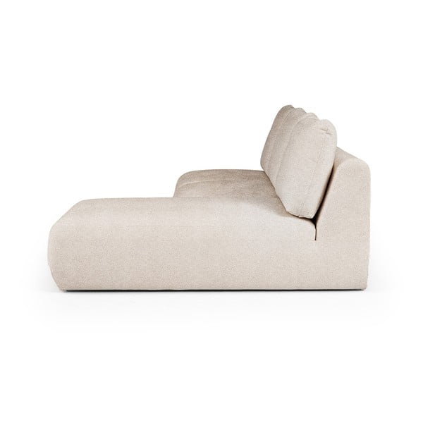 Divano angolare color crema (con penisola a destra e chaise lounge) rivestito in bouclé Mirel – Rodier-image-3