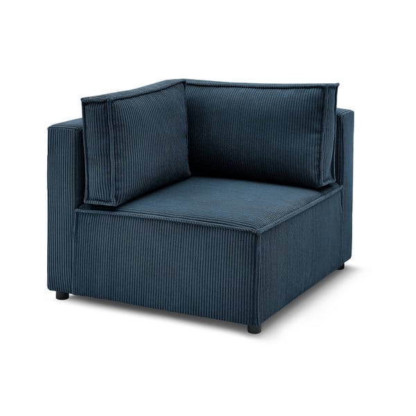 Modulo divano in velluto a coste variabile blu scuro Nihad modular - Bobochic Paris