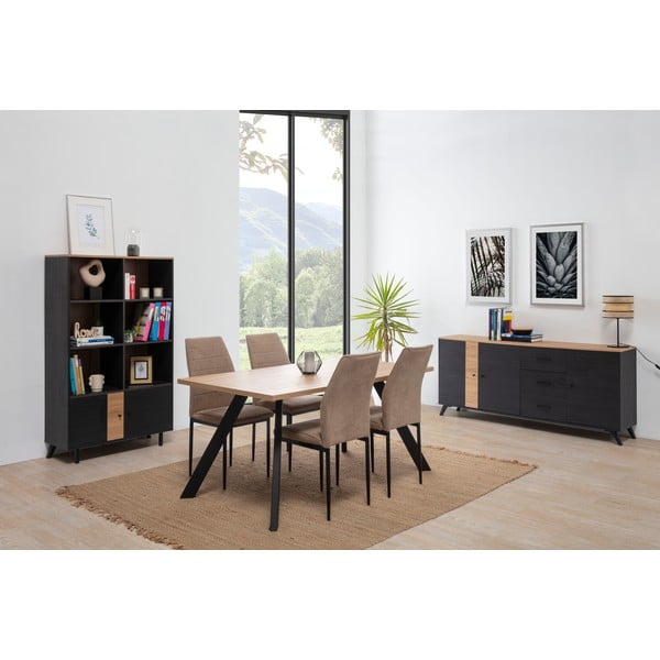 Tavolo da pranzo con piano in rovere 90x160 cm Texas - Marckeric-image-4