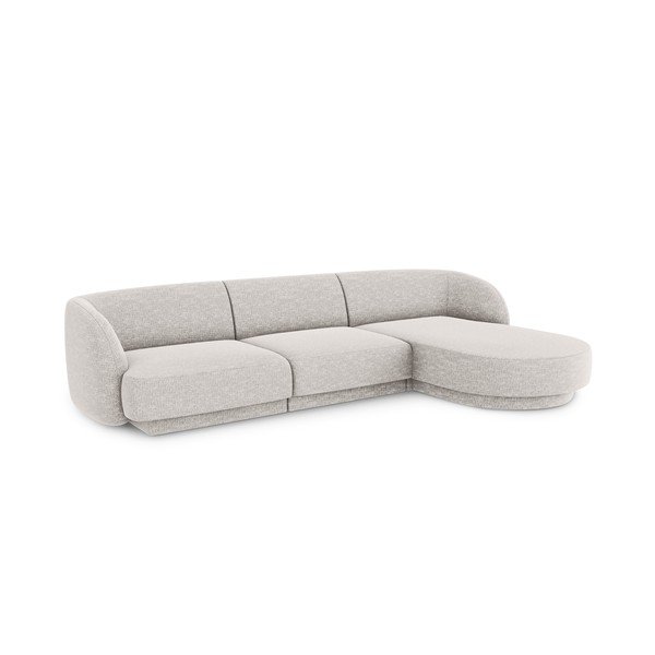 Divano angolare grigio chiaro (angolo destro) Miley - Micadoni Home-image-2