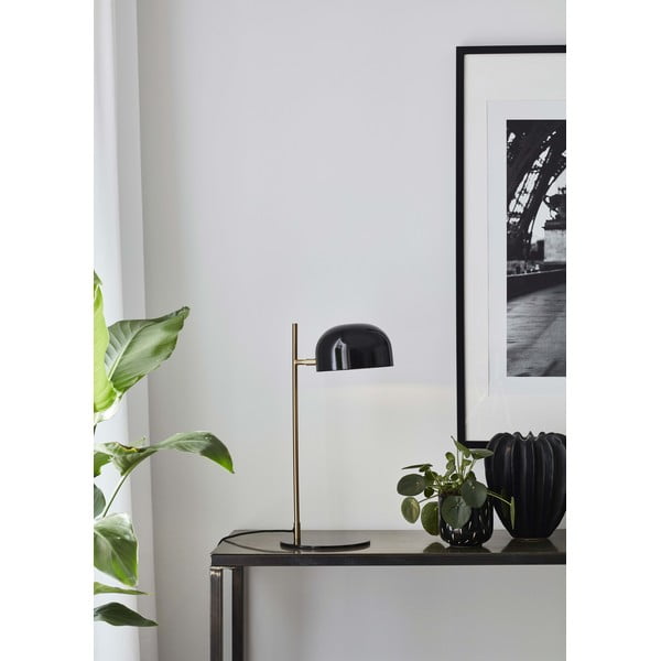 Lampada da tavolo nera con supporto in rame Pose - Markslöjd-image-1