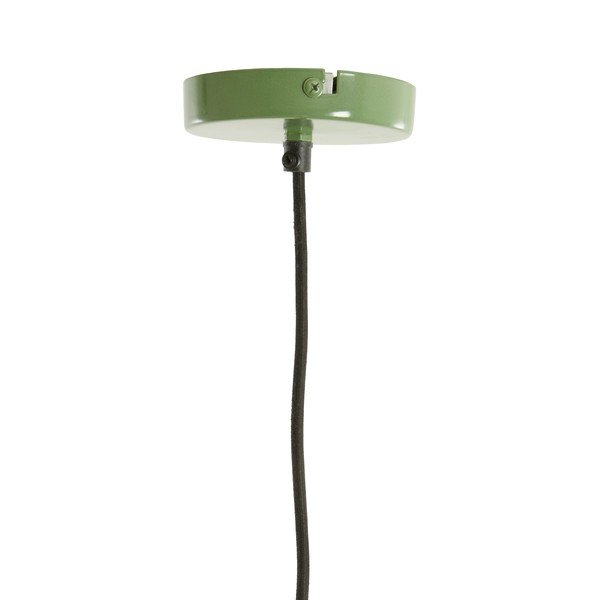 Lampadario verde con paralume in tessuto Zubedo – Light & Living-image-4