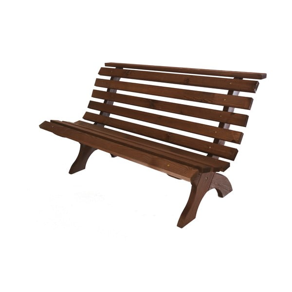 Panchina da giardino in legno marrone Retro - Rojaplast-image-1