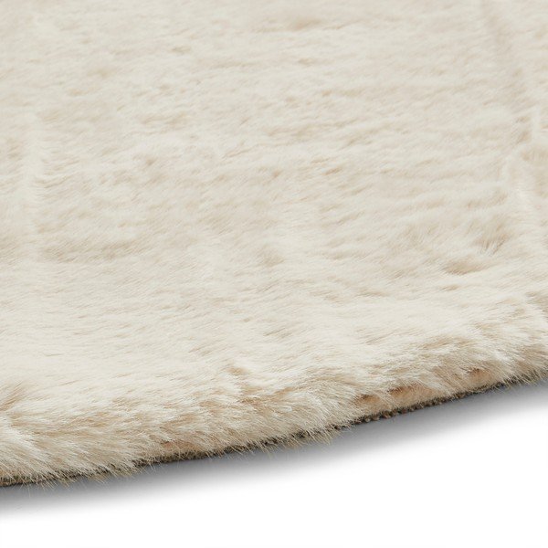 Tappeto bianco crema , ⌀ 120 cm Teddy - Think Rugs-image-2