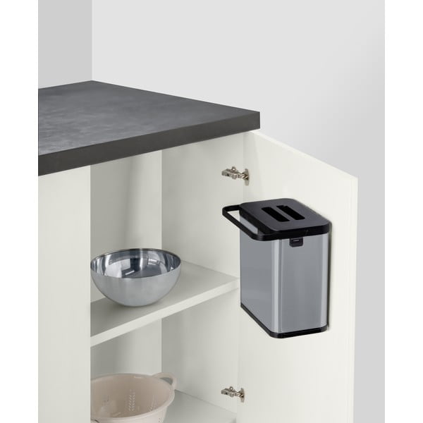 Bidone per l'umido color argento opaco 3 l Colin – Wenko-image-1