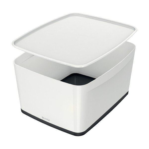Scatola di plastica bianco-nera con coperchio MyBox - Leitz