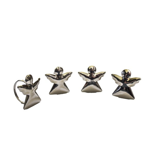 Set di anelli per tovaglioli in metallo 4 pz Angel – Dakls