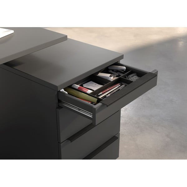 Armadietto color antracite con chiusura a chiave/su ruote 42x63x60 cm Mailand – Germania-image-1