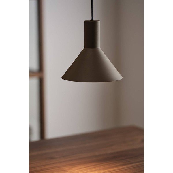 Lampadario marrone in alluminio con intensità regolabile ø 20,5 cm Evan – Jotex-image-1
