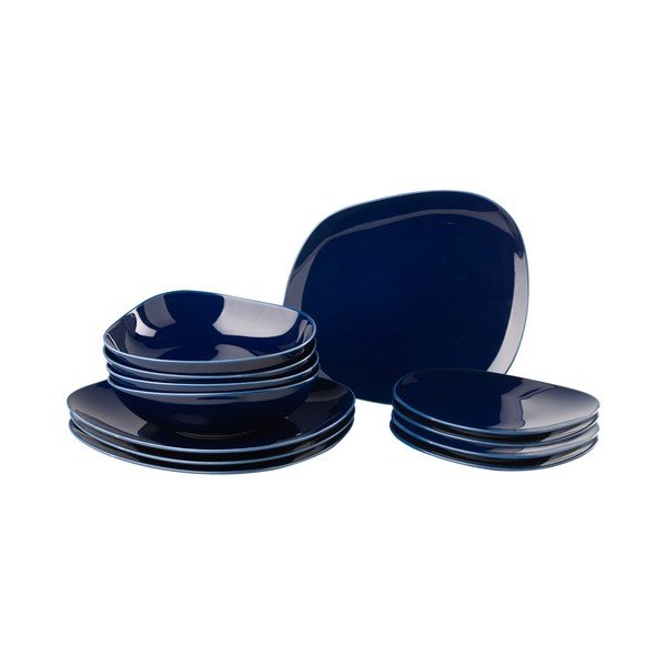 Set di 12 piatti in porcellana blu scuro Villeroy & Boch Like Organic - like | Villeroy & Boch