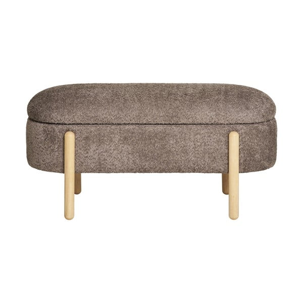 Panchina marrone con rivestimento in bouclé Branca – House Nordic