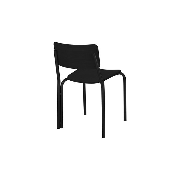 Sedia da pranzo nera impilabile Kei – noo.ma-image-3