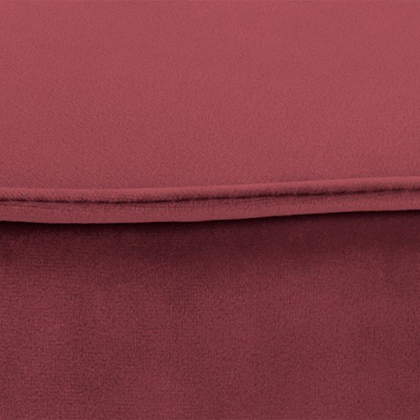 Pouf in velluto rosa corallo , ⌀ 60 cm Mie - Actona-image-1