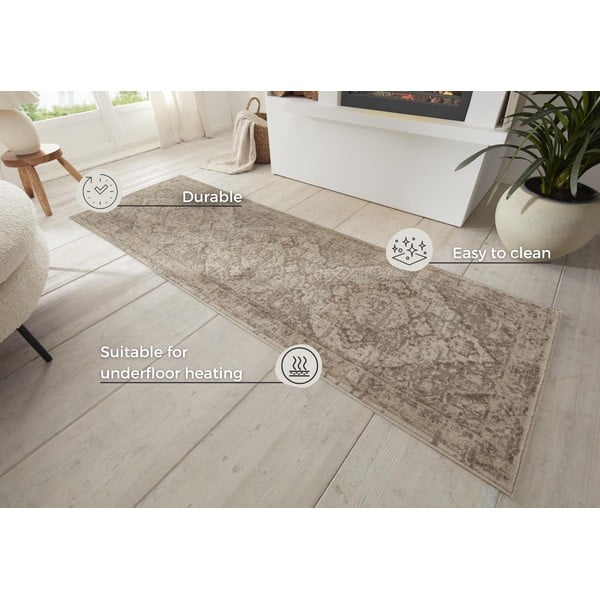 Passatoia grigia/beige 80x200 cm Terrain Designer Sand – Hanse Home-image-4