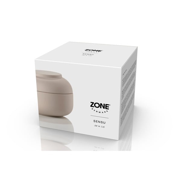 Organizer da bagno beige in gres per dischetti di cotone Sensu – Zone-image-4