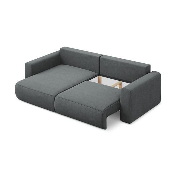 Divano angolare grigio scuro allungabile/con contenitore (con penisola a sinistra/con chaise lounge) Kapua – Makamii-image-3