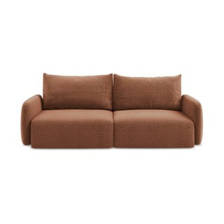 Divano color mattone allungabile/con contenitore 238 cm Kalena – Makamii