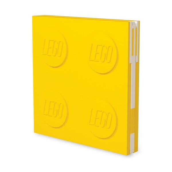 Quaderno quadrato giallo con penna gel , 15,9 x 15,9 cm - LEGO®