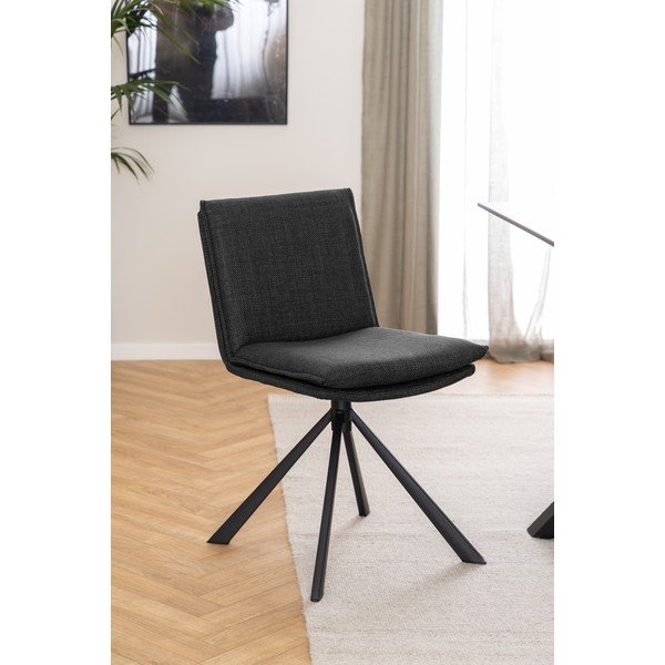 Sedia da pranzo grigio scuro Flynn - Actona-image-1