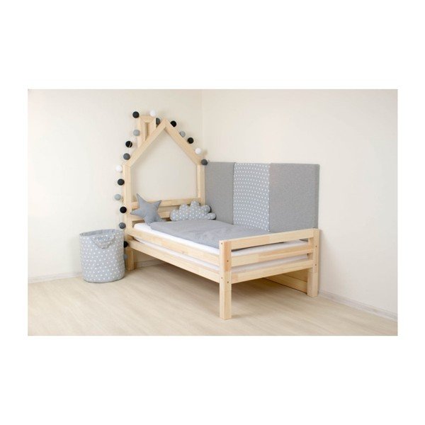 Set di 4 gambe allungate in legno di abete naturale per letto, altezza 20 cm - Benlemi-image-4