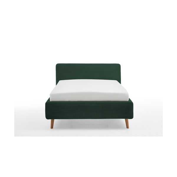 Letto singolo imbottito verde scuro rete non inclusa 120x200 cm Mattis – Meise Möbel-image-3