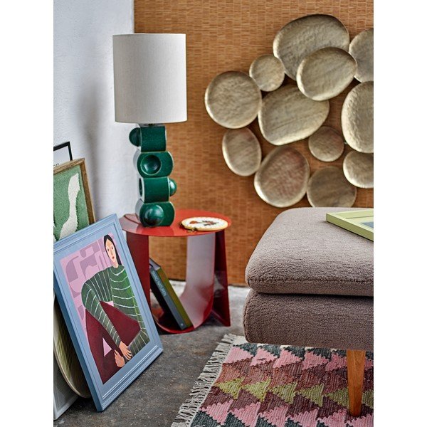 Lampada da tavolo verde/color crema in ceramica con paralume in tessuto (altezza totale 68 cm) Brady – Bloomingville-image-2