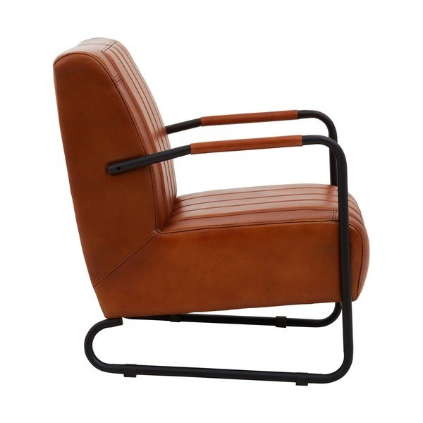 Poltrona marrone con rivestimento in pelle Buffalo – Premier Housewares-image-2