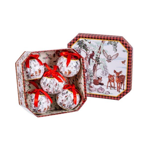 Set di palline di Natale in carta 5 pz ø 7,5 cm Animals Memory – Casa Selección