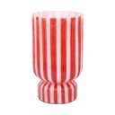 Vaso rosso in vetro (altezza totale 26 cm) Rayado Retro – PT LIVING