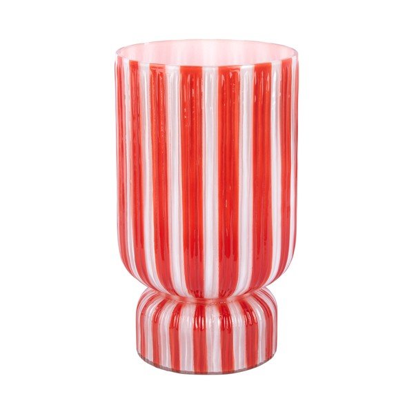 Vaso rosso in vetro (altezza totale 26 cm) Rayado Retro – PT LIVING