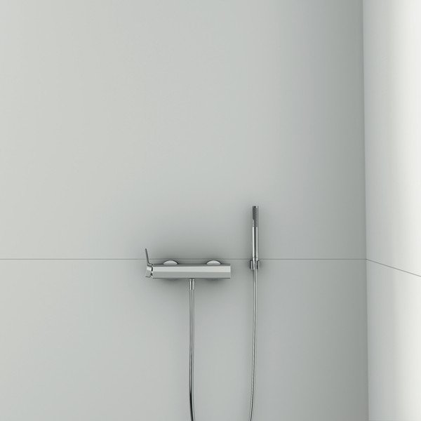 Rubinetto per doccia argentato effetto lucido a muro Conca - Ideal Standard-image-1