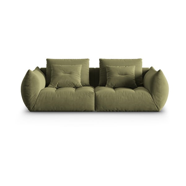 Divano bouclé verde chiaro 232 cm Bloom - Micadoni Home