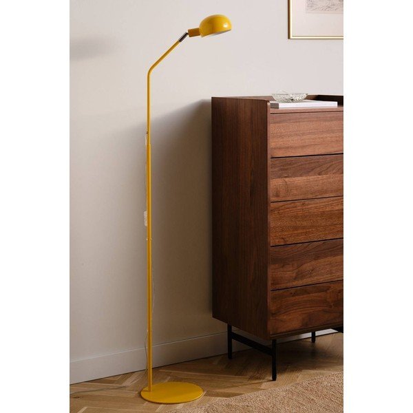 Lampada da terra gialla in metallo con struttura flessibile (altezza totale 146 cm) Lincon – Jotex-image-2