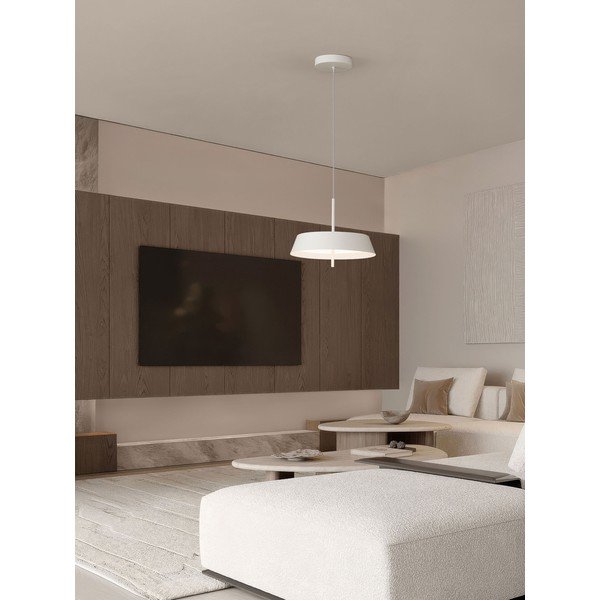 Lampadario LED bianco in alluminio con intensità regolabile ø 45 cm Velio – Nova Luce-image-1