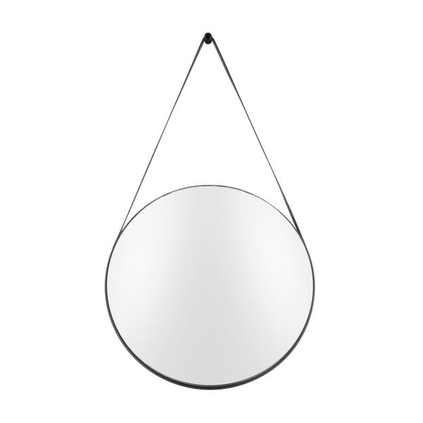 Specchio da parete con cornice nera Balanced, ø 47 cm - PT LIVING