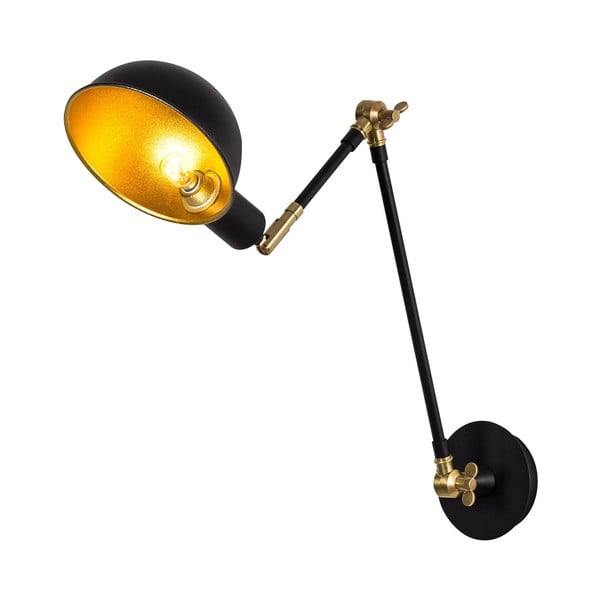 Lampada da parete in nero e oro ø 15 cm Sivani - Opviq lights
