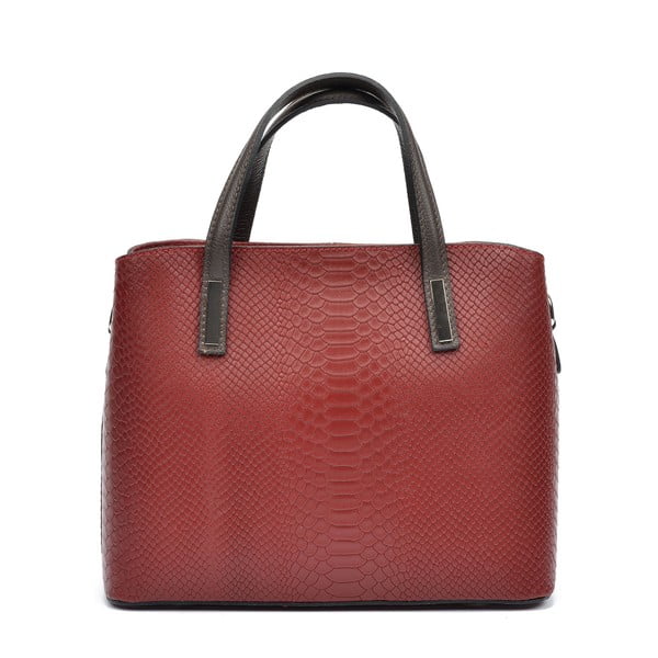 Borsa Mattia in pelle rosso scuro - Roberta M-image-1