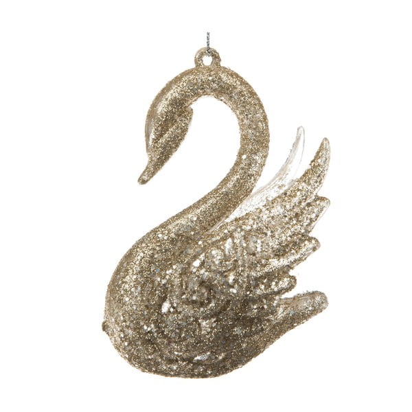 Decorazione per albero di natale in plastica 10 cm Swan – Dakls