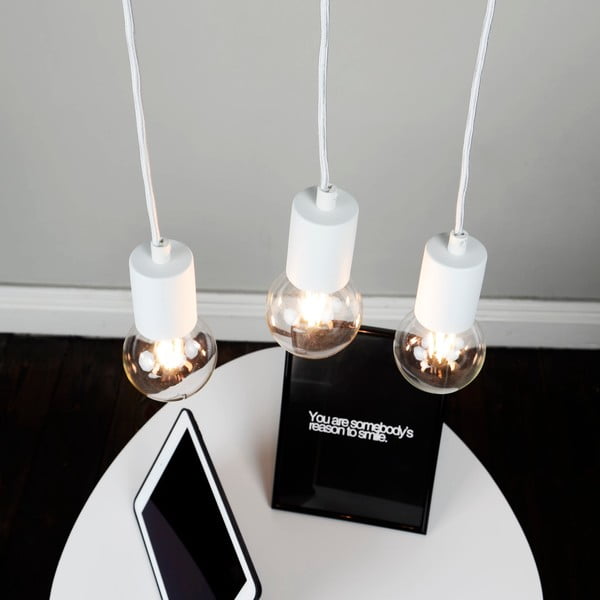 Lampada a sospensione bianca con paralume in metallo ø 5 cm Cero - Sotto Luce-image-2