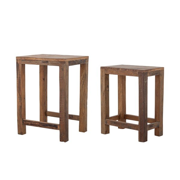 Set di tavolini in legno riciclato 2 pz 40x36 cm Galen – Bloomingville