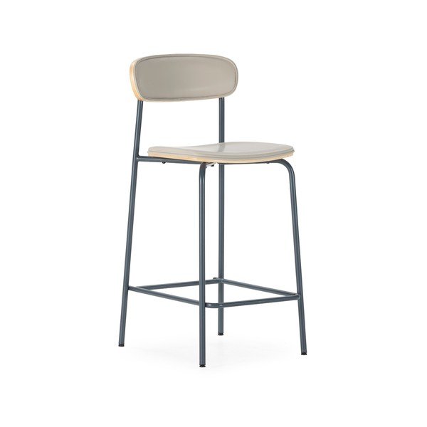 Set di sbagelli da bar beige in imbottito 2 pz (altezza della seduta 65,5 cm) Saula – Marckeric