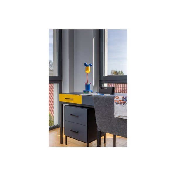 Lampada da tavolo blu con paralume in metallo (altezza 50 cm) Mouse - GTV-image-2